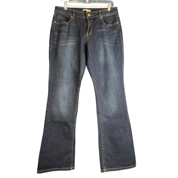 CAbi Womens mid rise Bootcut Jeans Size 8 Dark Wash - Picture 1 of 7